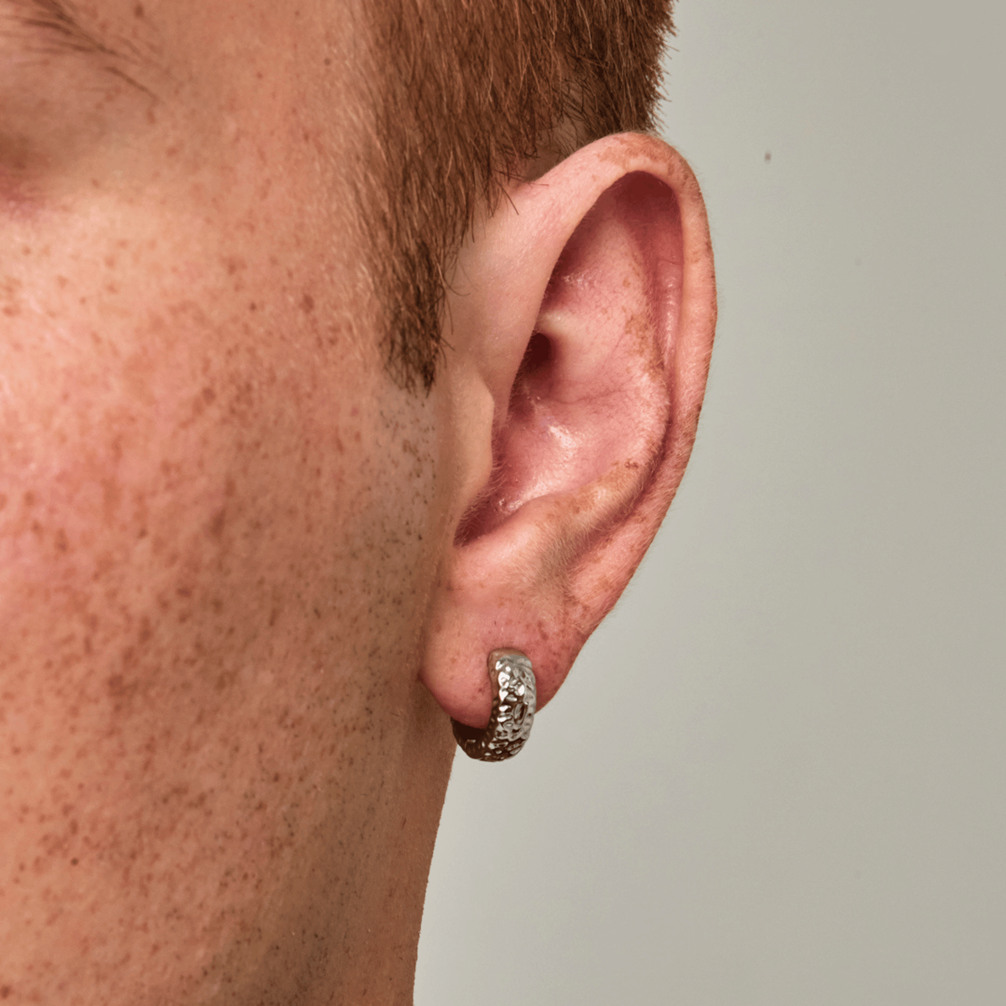 Melted Hoop Earring (Silver)