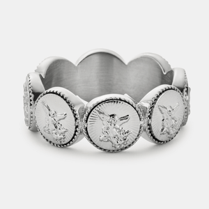 St Michael Band Ring (Silver)