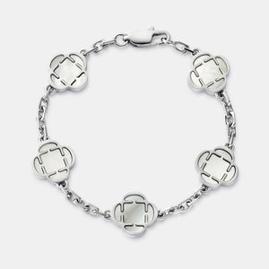 White Clover Stone Bracelet (Silver)