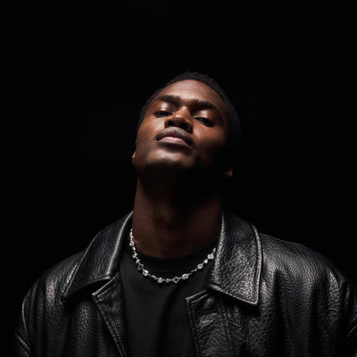 Melted Onyx Gemstone Necklace (Silver)