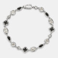 Melted Onyx Gemstone Bracelet (Silver)