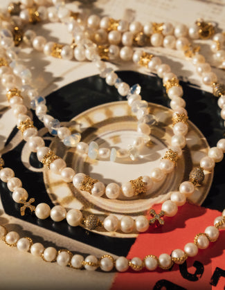 Real Freshwater Pearl Necklace (Silver) | CRAFTD London