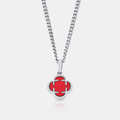 Red Clover Stone Pendant (Silver)