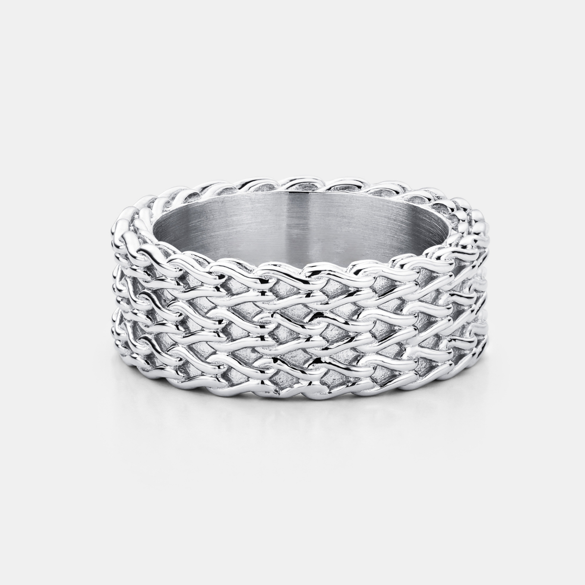 Rope Stack Ring (Silver)