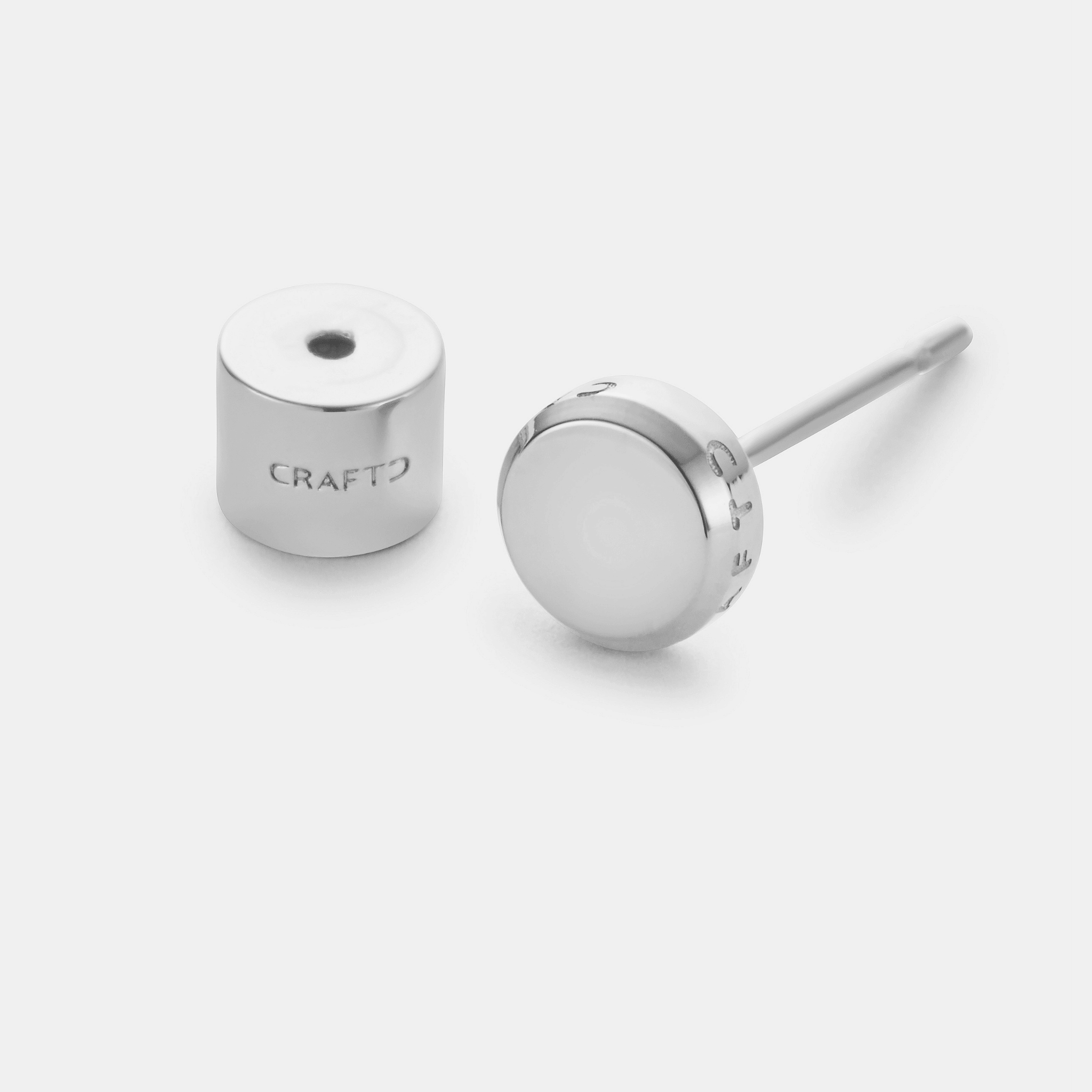 Round Stud Earring (Silver)