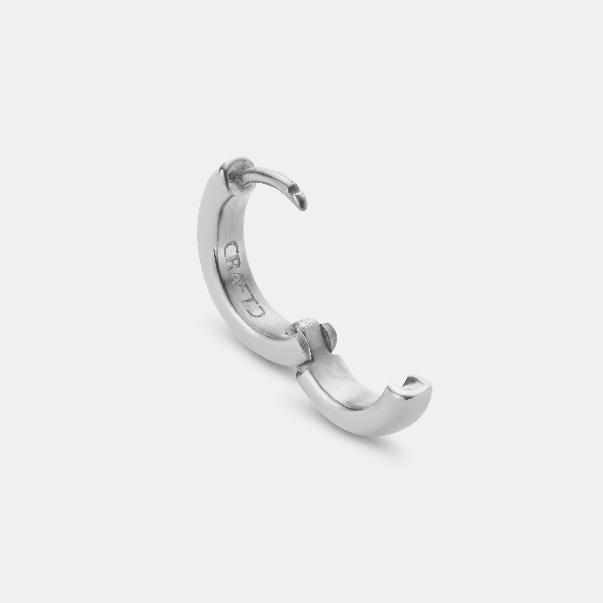 Rounded Hoop Earring (Silver)