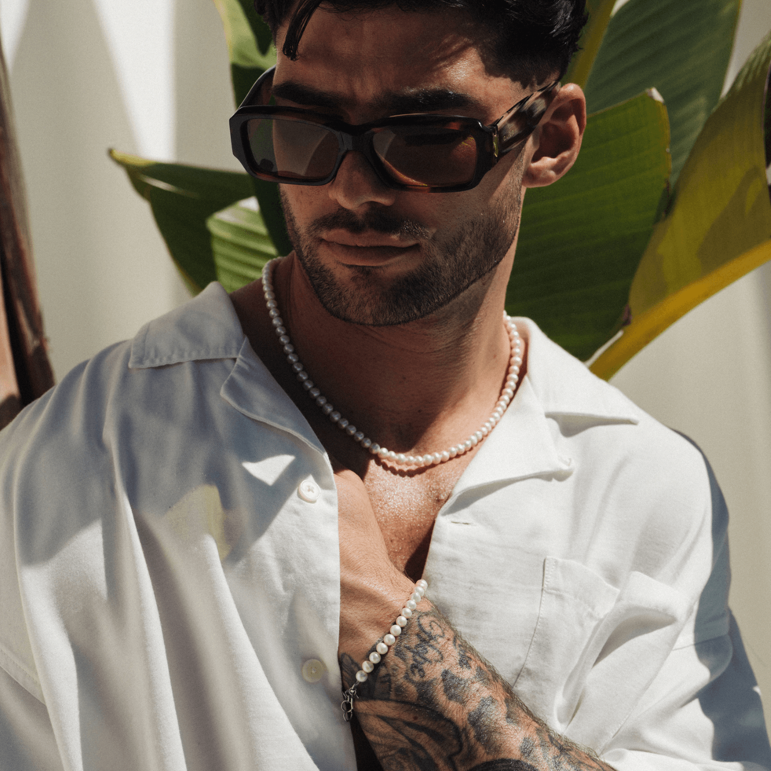 Rounded Real Pearl Bracelet (Silver)