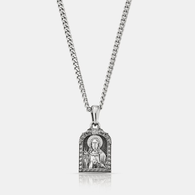 Sacred Heart Jesus (Silver)