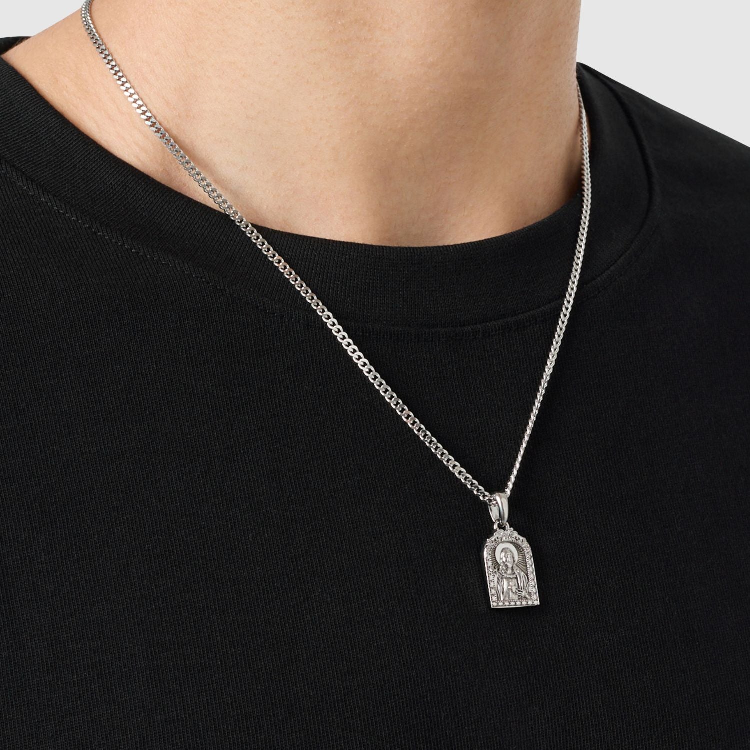 Sacred Heart Jesus (Silver)