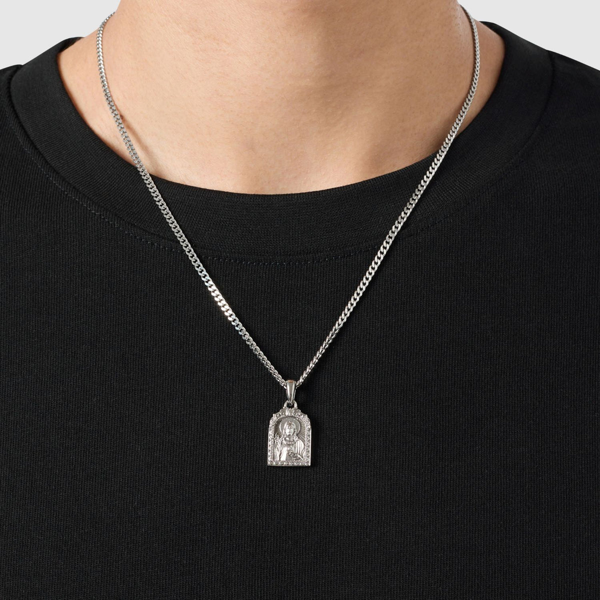 Sacred Heart Jesus (Silver)
