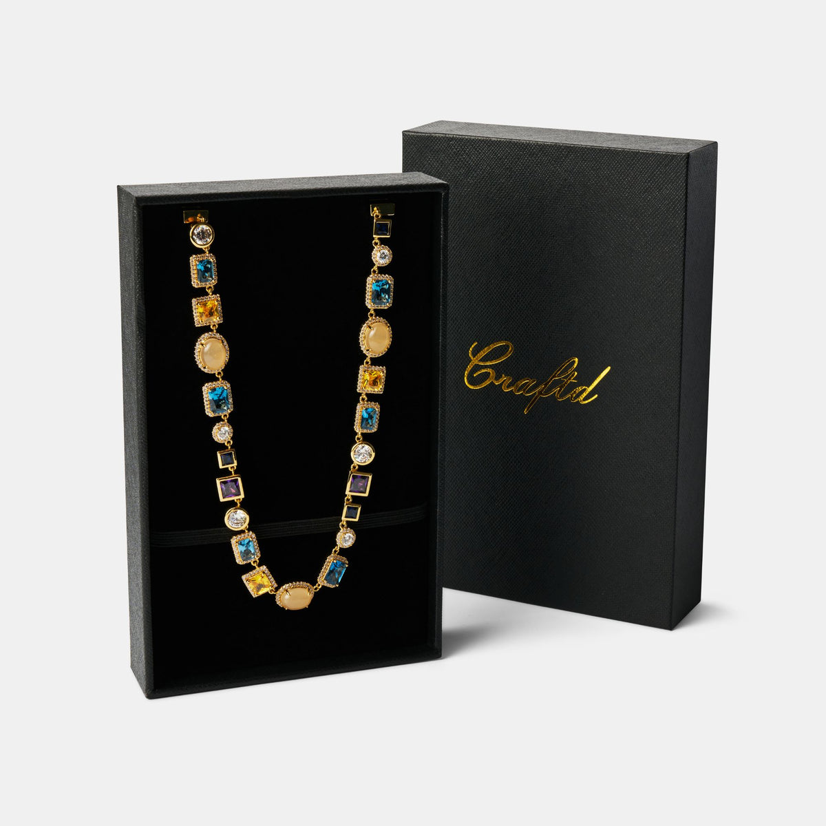 Sapphire Gemstone Necklace (Gold)