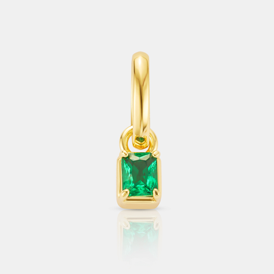 Mini Emerald Rectangle Gold