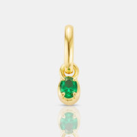 Mini Emerald Oval (Gold)