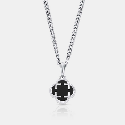 Onyx Clover Stone + Chain