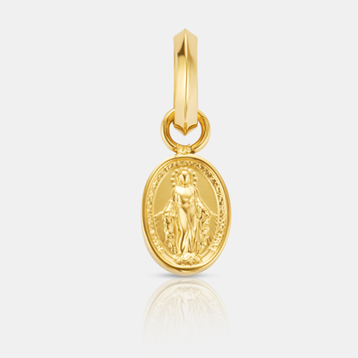 Mini Virgin Mary Pendant (Gold)