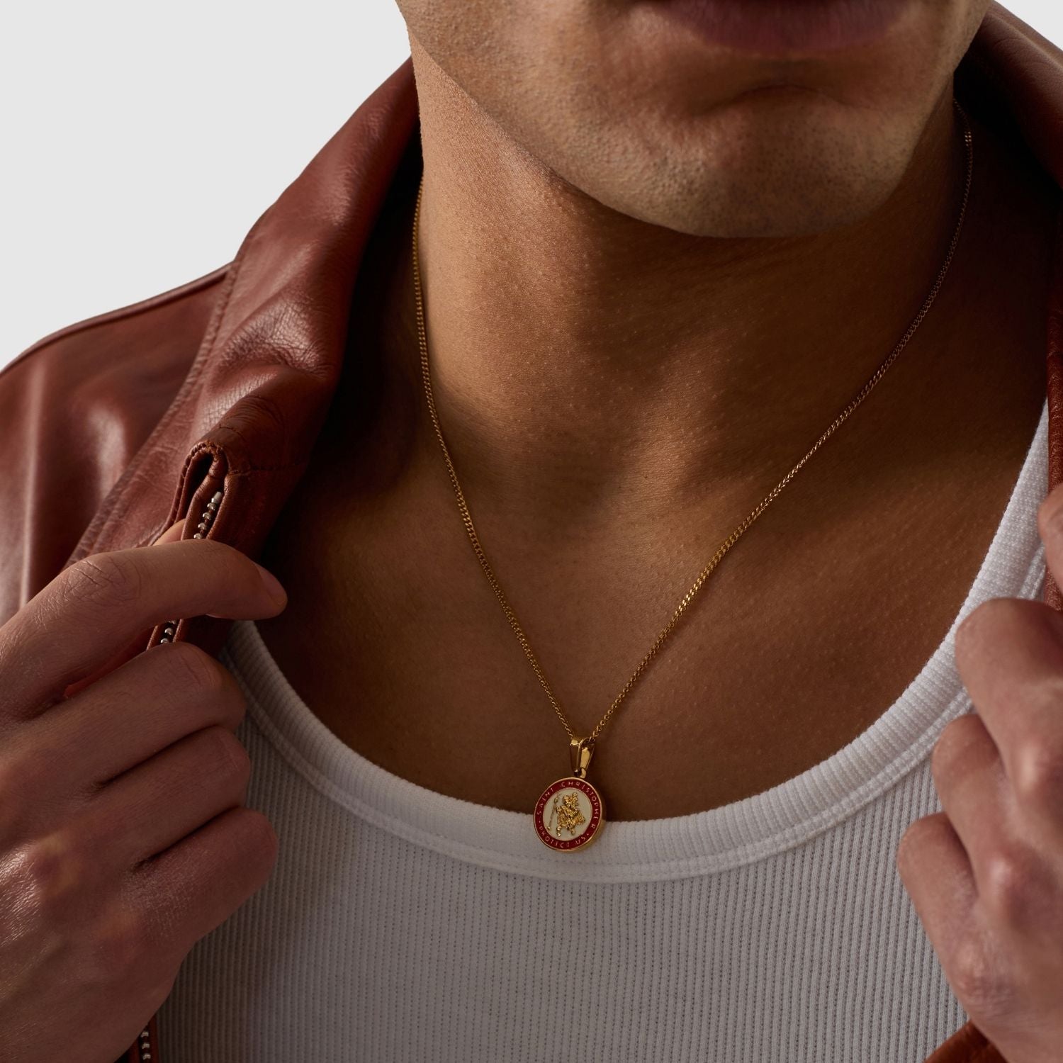 Enamel Saint Christopher (Gold)