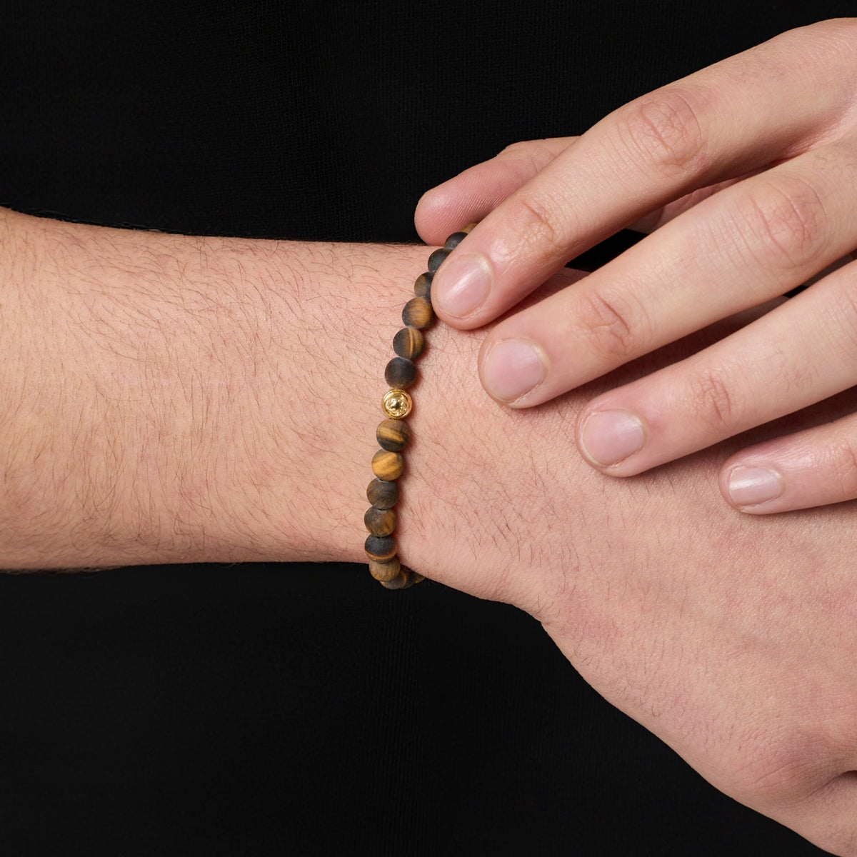 Tiger's Eye Lock Bracelet (Gold)