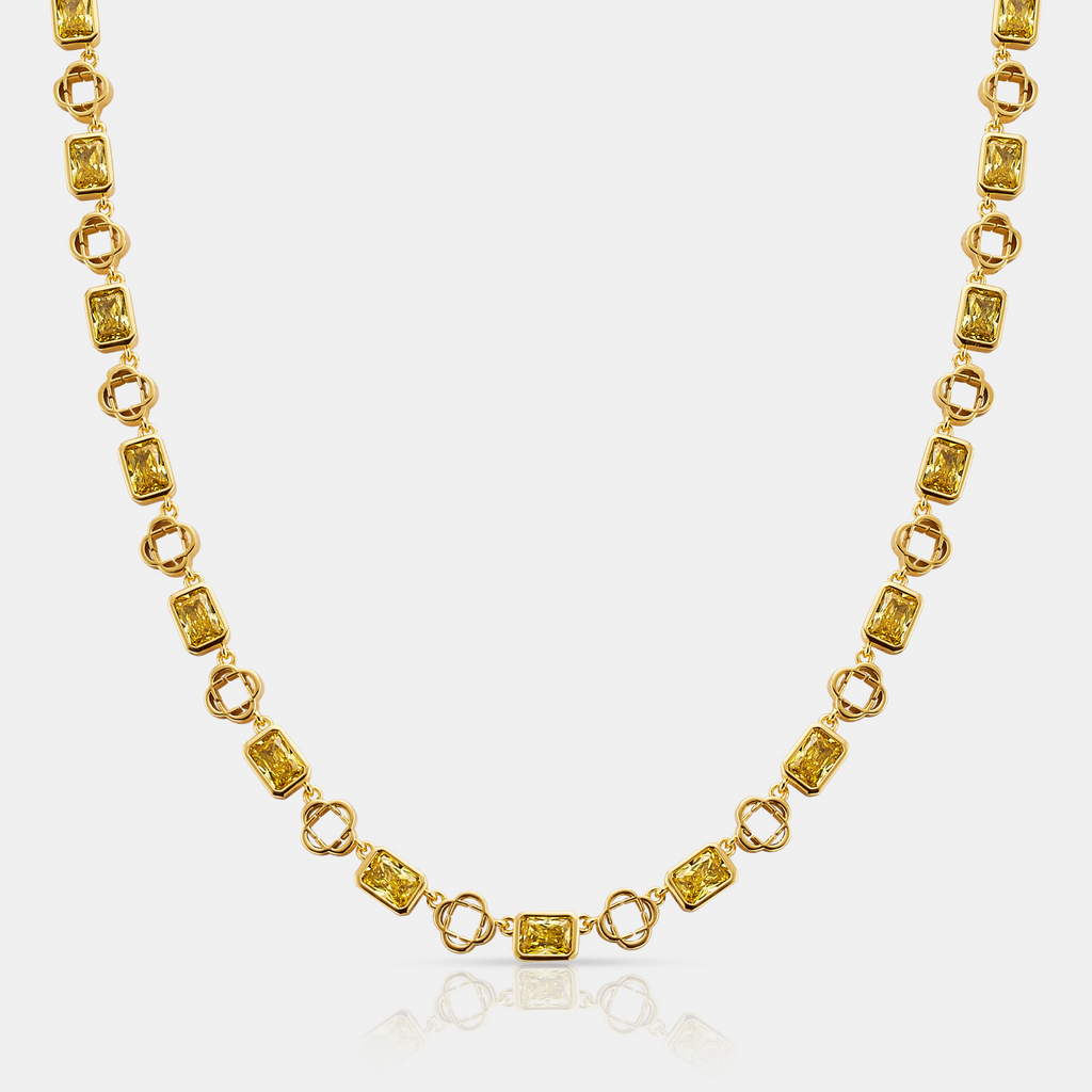 Gemstone Clover Necklace