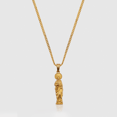 St. Jude Figurine Pendant (Gold)