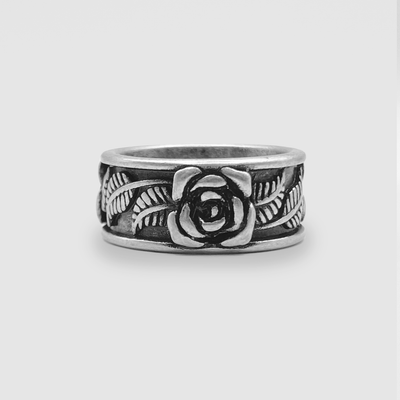 Rose Band Ring (Silver)