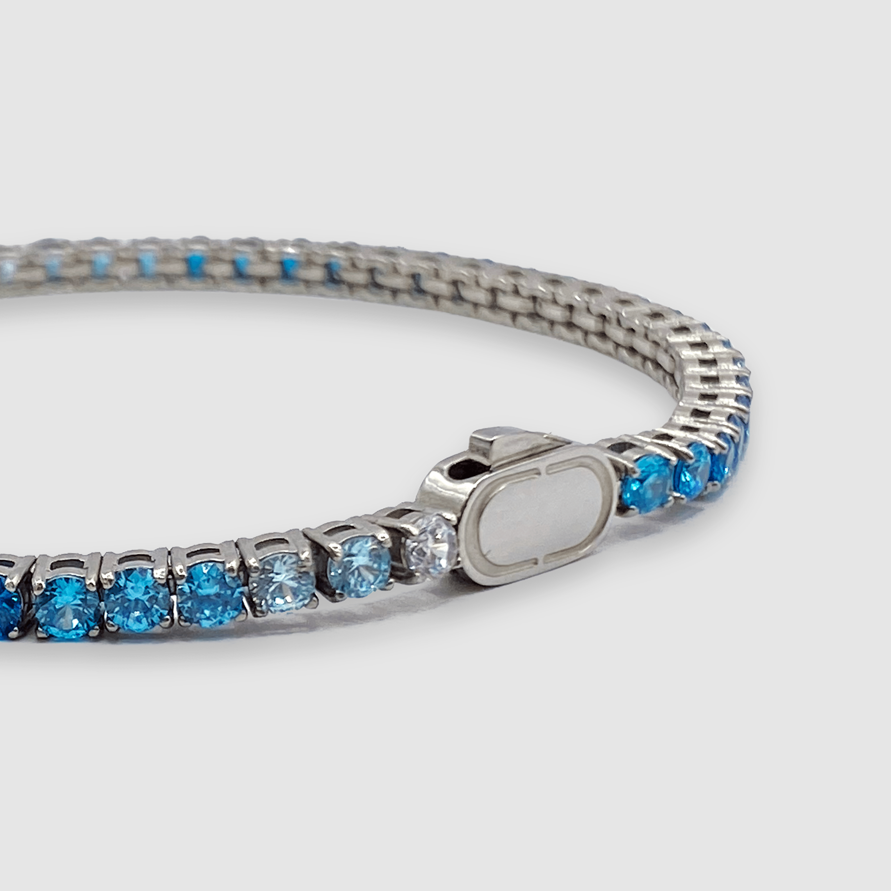 Blue Tennis Bracelet (Silver) 3mm