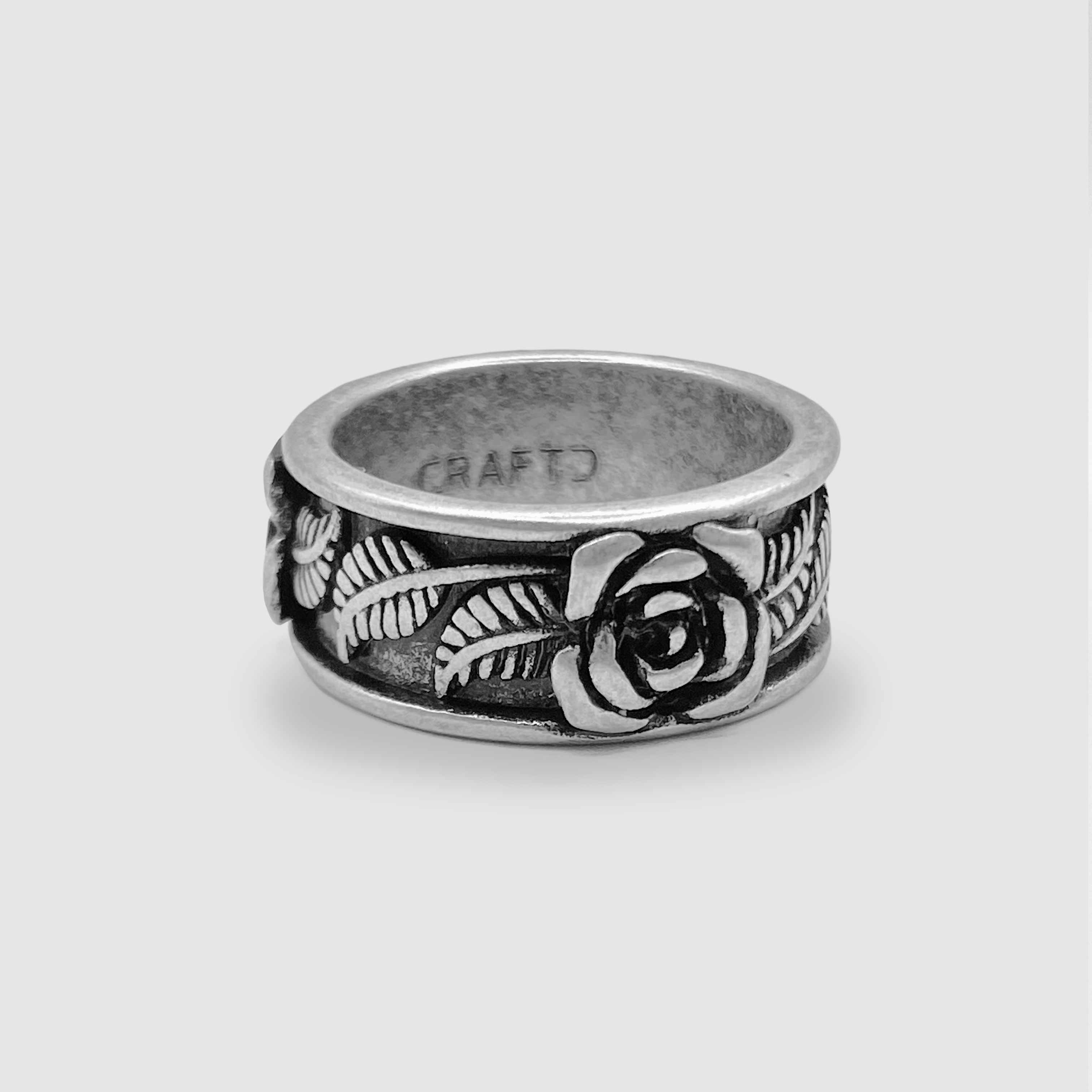 Rose Band Ring (Silver)
