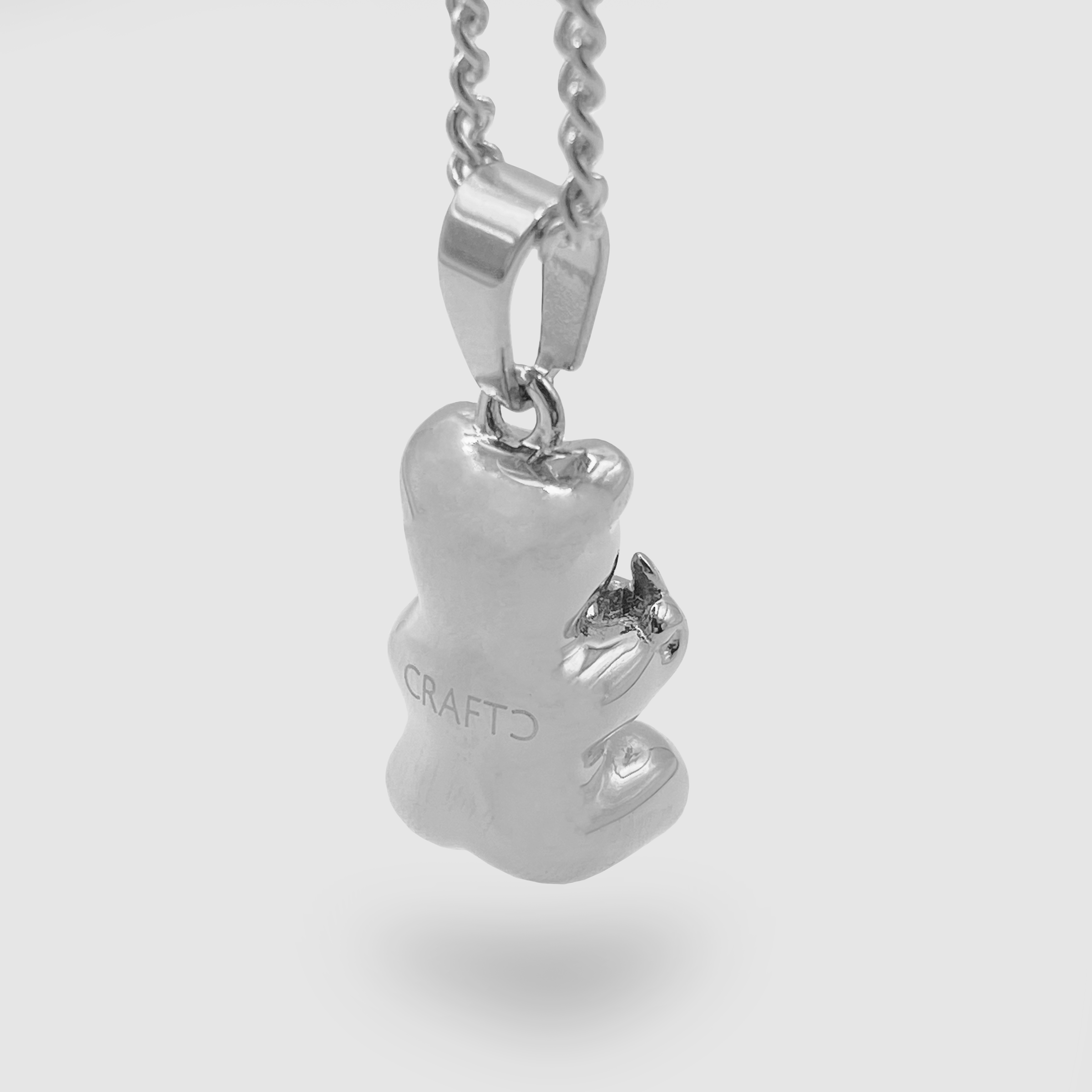 Offensive Bear Pendant Necklace (Silver) CRAFTD London