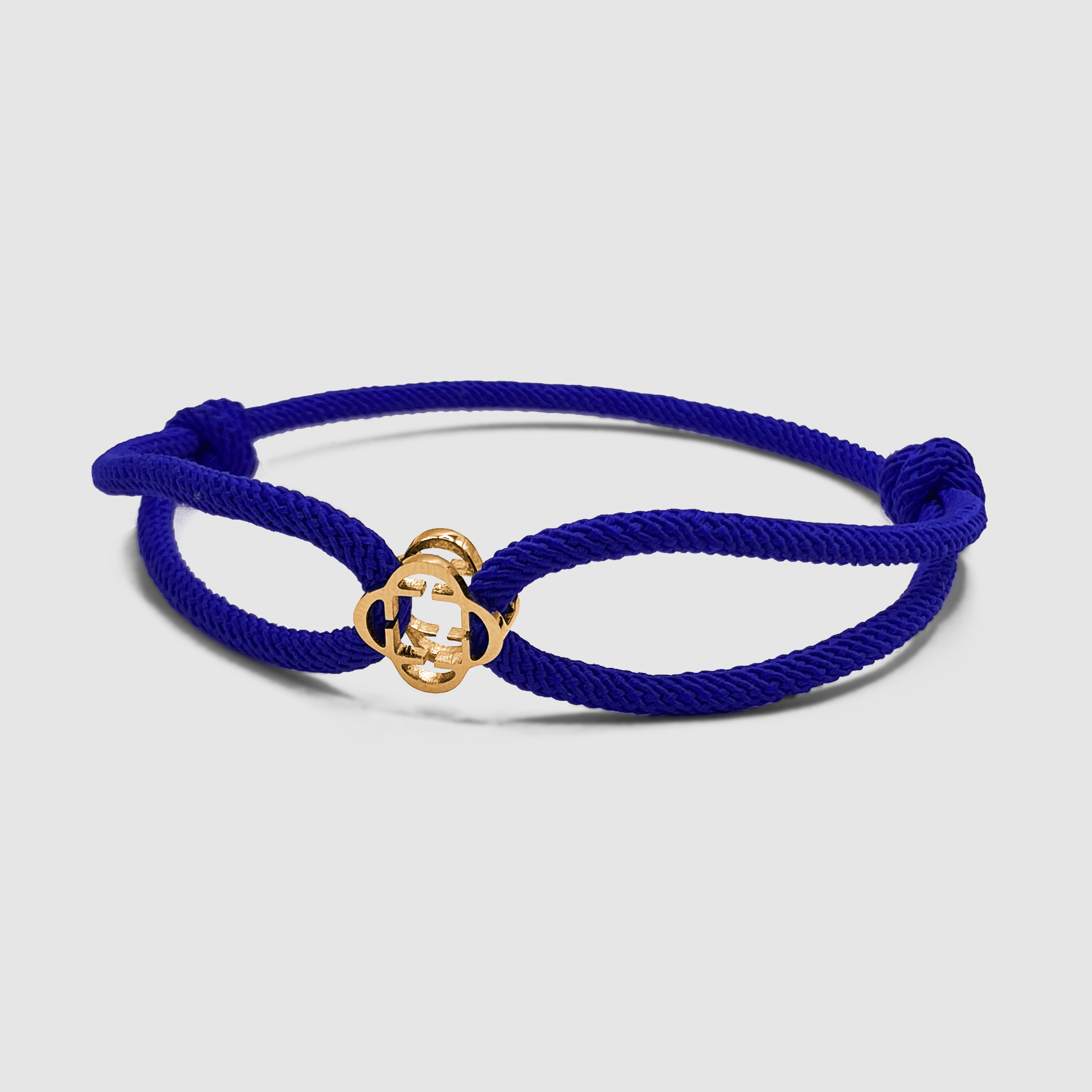 Cobalt Blue Cord Bracelet (Gold)