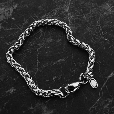 Wheat Bracelet (Silver) 5mm