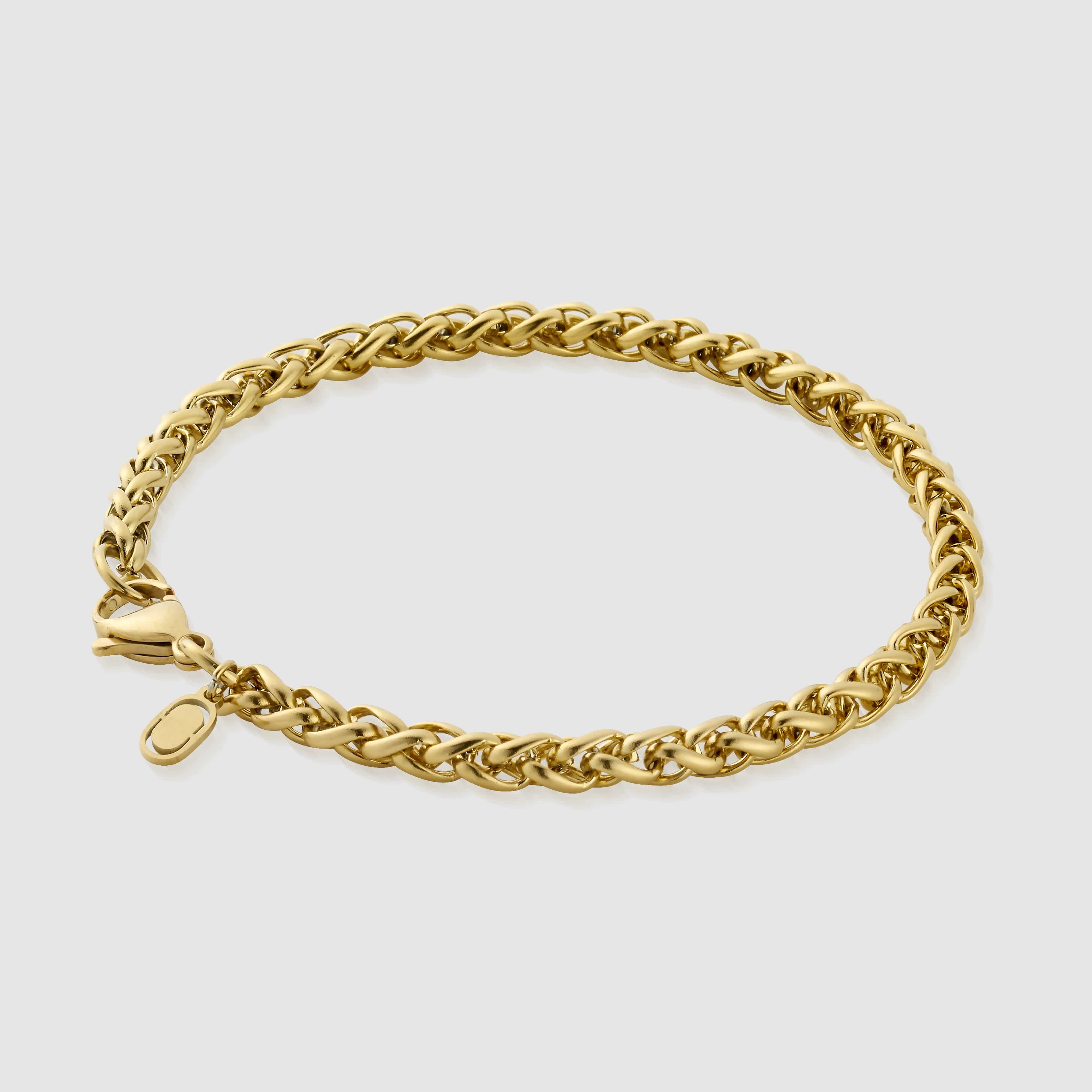 Wheat Bracelet (Gold) 5mm