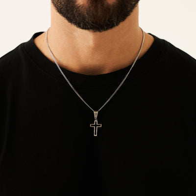 Hollow Cross Pendant (Silver)