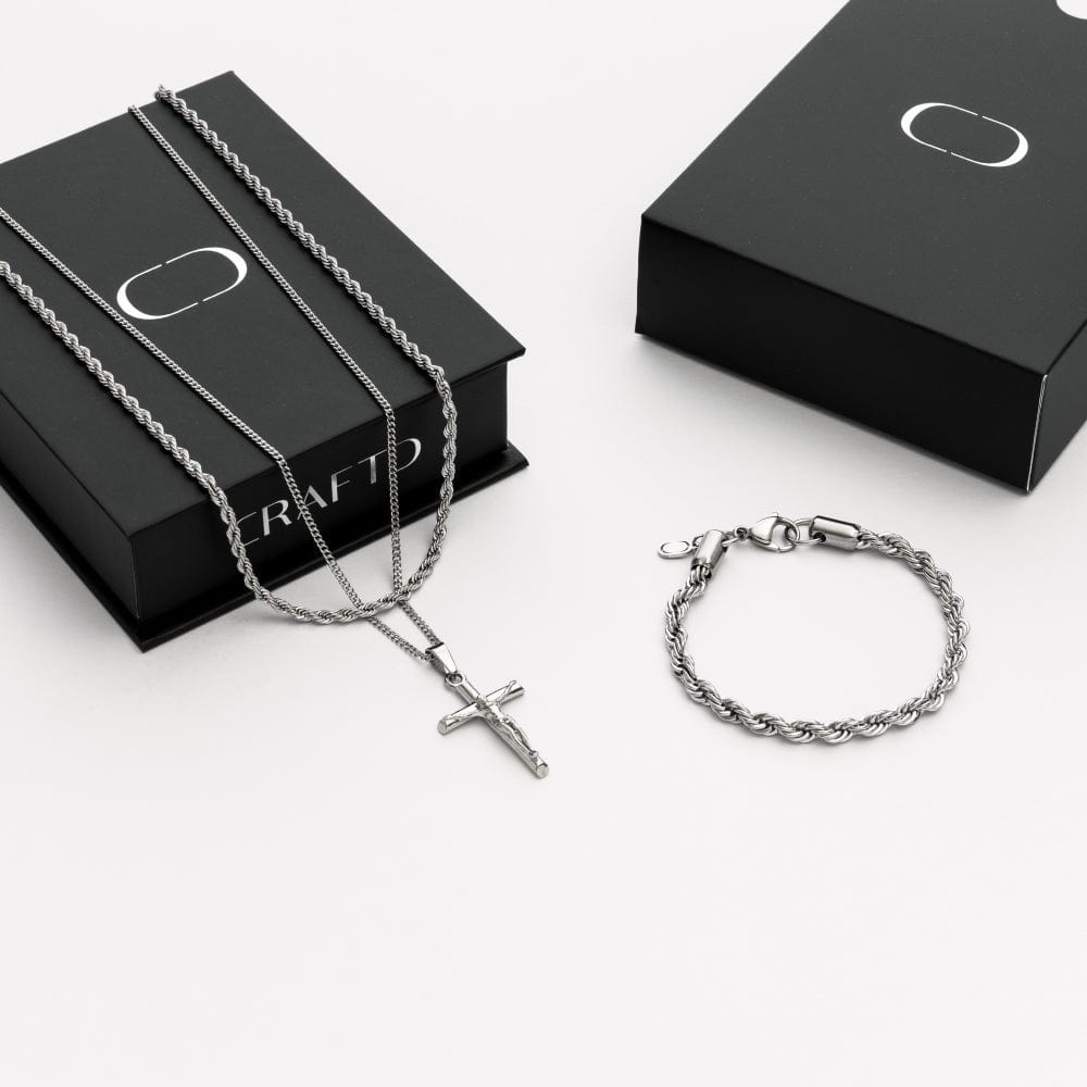 Crucifix Gift Set (Silver)