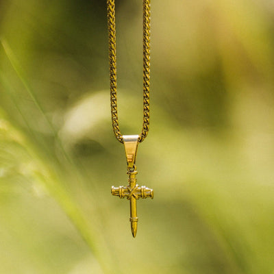 Nail Cross Pendant (Gold)