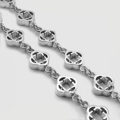 Clover Link Necklace (Silver)