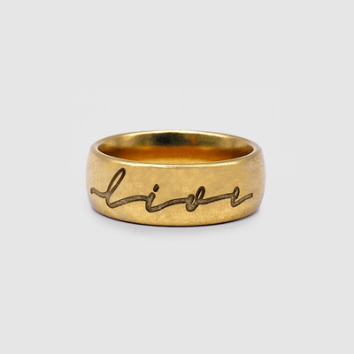 Live Free Band Ring (Gold)