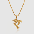 Palm & Dove Pendant (Gold)