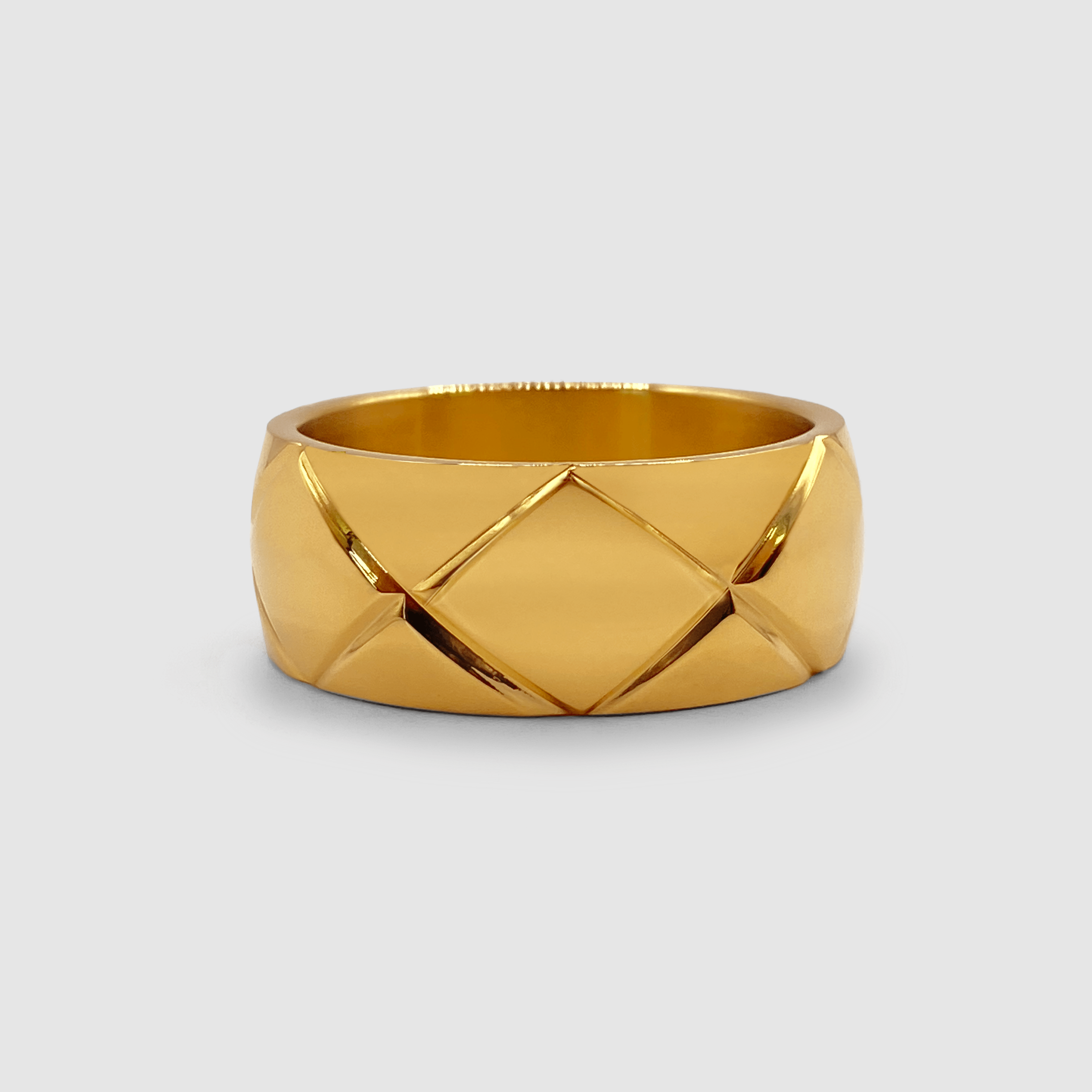 Crossed Band Ring (Gold)
