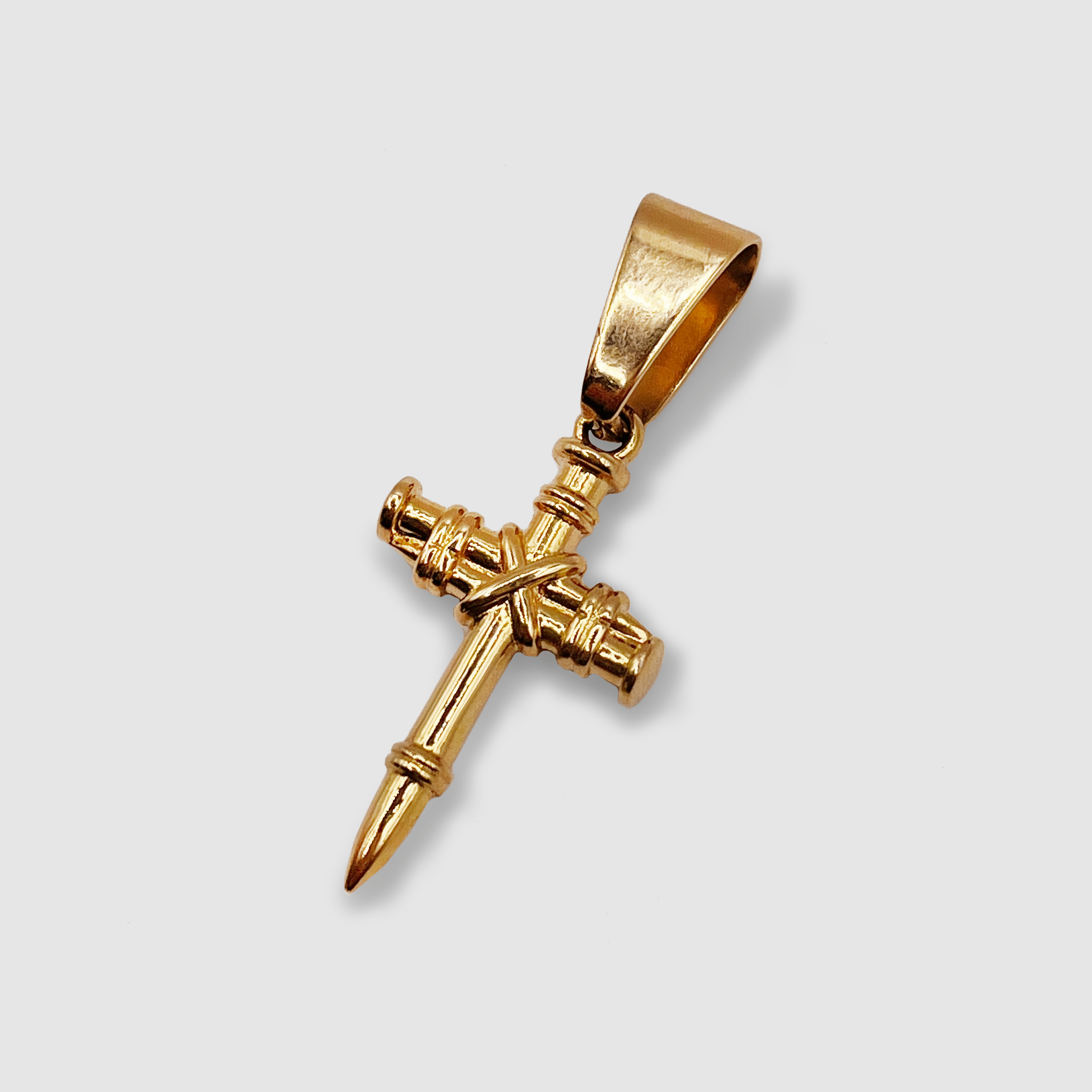 Nail Cross Pendant (Gold)