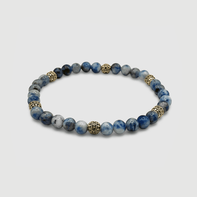 Sodalite Stone Bracelet (Gold)