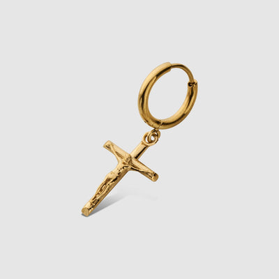 Crucifix Earring (Gold)